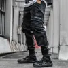 Taktische funktionale Cargo-Jogger-Männer schwarze elastische Taillenhose Hip Hop Streetwear Multipocket Pants Tech Wear WB347