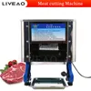 Grande buraco de alimentação automático 550w restaurante comercial carne de porco fatiador máquina corte triturador vegetal