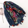 Scarves Beautiful Bohemian Style Winter Long Scarf Bandana Shawl Hijab Tassel Lady High Quality Wrap Pashmina Stole Bufandas 90 180cm