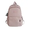 Bolsas de armazenamento Backpack feminino Mochila sólida Múltipla bolso de lazer