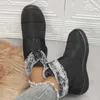 Stivali da neve impermeabili per donna Moda Pelliccia sintetica Peluche Caviglia invernale Donna Comode scarpe imbottite in caldo cotone antiscivolo 230922