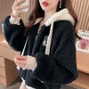 Coat Trapstar Xiaozi's 2023 Sweatshirt à capuche pour les femmes en Corée, taille lâche, hiver automne, peluche et design épaissi, veste à la mode