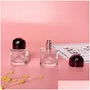 Bouteilles d'emballage en gros fond épais vide clair forme ronde parfum par bouteilles 30 ml parfum vaporisateur en verre emballage goutte de Dhrvf