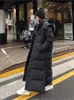 Trench Cods Coats Down Parka Super Long Veste Femme Femme Femme d'hiver avec un manteau noir épais