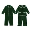 Jul Baby Boy Girl Pyjamas Pleuche Långärmad barns hemkläder PJS Matchande uppsättningar 231220