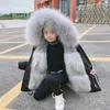 Garçons Filles Veste De Fourrure Parkas Hiver Faux Doublure Manteau Enfants Vêtements D'extérieur Imitation Capuche Vestes Manteaux TZ127 231221