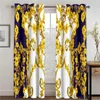 Drapes Curtain Modern Baroque Black Gold Brands Designer Luxury Thin 2 Pieces Curtains For Living Room Bedroom Window Drape Decor