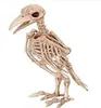 Masques en gros squelette osseux fou Raven Plastique Animal Squelette Oosse Horreur Halloween Décoration Halloween Prop Bird Bird Crow Skeleton D