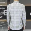 Brand Designer Plaid Striped Mens Shirts for Men Clothing Fashion Long Sleeve Shirt Luxury Dress Casual Clothes Jersey 231221