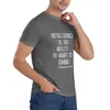 Men's Tank Tops 1n73ll1g3nc3 15 7h3 4b1l17y 70 4d4p7 Ch4ng3 Relaxed Fit T-Shirt Tshirts For Men Mens Graphic T-shirts Funny