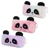 Fournitures d'écriture de grande capacité pochette à fermeture éclair stylo Panda trousse à crayons sac en peluche