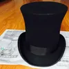 9 25 cali cala wyjątkowo wysoki szczyt Mad Hatter Victorian Vintage Tradycyjny wełna Fedora Millinery Magician Hat D190113106 na D10113106 Oryginalna jakość