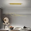 Lustres géométrie moderne LED pour vivre décor de salle à manger des lumières suspendues à chambre minimaliste cuisine lampe suspendue intérieure