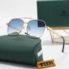 Fashion Crocodile sunglasses for women designer twin-beam round metal glasses for men plain sunglasses