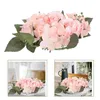 Flores decorativas vela rosa grinalda flor anel artificial anéis de casamento grinaldas floral branco porta rosas falsas frente para decoração guirlanda