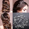 Bröllop Brudhuvudstycke Brudtärna Silver Handgjorda Rhinestone Pearl Hairband Headband Luxury Hair Accessories Fascinators