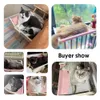 Cat Hanging Bed Window Side Cat Hammock High Quality Wood Assembly Hanging Bed Cotton Canvas Easy Washable Kitten Nest 231221