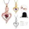 Hanger kettingen rozen hart crematie ketting met kristal kleine urnen roestvrijstalen vrouw sieraden voor as aandenken elegant cadeau