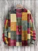 Herren Hoodies Vintage Geometrie Kunst gedruckter lässiger Strickpullover Pullover Frauen für Männer