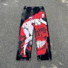 Y2K Baggy Jeans Harajuku 2000s Streetwear Vintage printing Oversized Hip Hop loose Jeans rock Gothic fashion Wide Trousers pants 231221