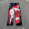 Y2K Baggy Jeans Harajuku 2000S Streetwear Impression vintage surdimensionnée Hip Hop Loose Jeans Rock Gothic Fashion large pantalon Pantalon 231221