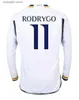 Fans Tops Tees BELLINGHAM 2024 Real Madrids Long Sleeve Soccer Jersey 2023 MODRIC ALABA VINI JR shirt RODRYGO VALVERDE TCHOUAMENI ARDA GULER KROOS Football Uniform f