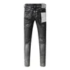 Jeans American High Street White Paint Distressed Fccc1