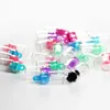 1000 x 0,5 ml heldere glazen fles met kleurrijke plastic stoppers 10*18 mm plastic deksel kleine glazen flacons groothandel