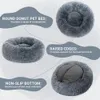 Cuscino rotondo cuscino morbido letti di gatto peluche per cane inverno inverno caldo permanente smontare il goccia rimovibile divano dog tappetino di cani grandi cani 231221