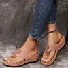 Sandales 2024 printemps/été talon incliné mode européenne et américaine confortable plage chaussures décontractées pour femmes