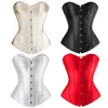 Shaper Taist Trainer Corset Satin Puste Overbust Top Corselet Sexy Lingerie Black Red Lace Up Up Bustiers Plus taille S6XL J190701