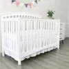 Top Selling Well Made Crib Bed Skirt Add White Top Sheets -4 Sides Pleated Ruffles for Baby Boys Girls Toddler Nursery Bedspread 231221