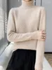 Frauenpullover Frauen Mode Merino Wolle Wolle Tops Pullover Rollkragenpullover Full Sleeve Frühling Winter Dicke Kleidung Jumper Strickwear