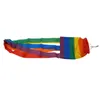 Garden Decorations 100D FABRIC 35 X 5 Inch Party Decoration Polyester Rainbow Windsock Backyard Outdoor Durable Easy