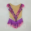 Liuhuo Rhythmic Gymnastics Leotards Girls Women Pink Competitions Artistics Gymnastics Performance Wear Quality Crystals