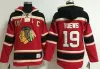 Maillots de hockey Old Time Blackhawks de qualité supérieure, 19 Jonathan Toews, pull à capuche, veste d'hiver, commande mixte