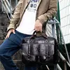 Vintage hommes véritable mallette en cuir affaires 14 "ordinateur portable grande capacité sacs à bandoulière sac fourre-tout de luxe pour homme 231220
