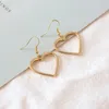 2024 Backs Earrings Harajuku Hollow Love Cute Heart Ear Clip And Stud Gift Gold Silver Plated Jewelry For Women Hollow earrings New Year's birthday party earrings