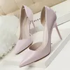 Women Pumps Sexy Thin High Heels Women Shoes 2024 New Spring Women Dress Pumps blue Shoes Pointed Toe Ladies Shoes 638-5