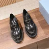 Mocasines de diseñador Monolith de cuero cepillado Mocasines para mujer Zapatos sin cordones Mujer Oxford Chunky Caucho Lujo Mate Suela Plataforma Fiesta Zapato de boda