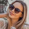 نظارة شمسية للنساء رسالة ردية تي الديكور العصرية عتيقة للجنسين أكواب الشمس UV400 الفهد