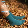 3pairset Aonijie Medium Long Tube Sport FiveToes Socks Toe voor Barefoot Running Shoes Marathon Camping Wandelen 231221