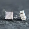 2022 MENS Big Bling Ear Jewelry 3 Färger Skruva Back Micro Pave CZ Earring for Men258H