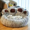 Dog Bed Cat Pet Sofa Cute Bear Paw Shape Comfortable Cozy Pet Sleeping Beds For Small Medium Large Soft Fluffy Cushion Dog Bed 231220