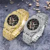 Diamond Super Sparkling Hip Hop Hollow Gold Herren Hiphop Full Sky Star Street Dance Fashion Kalender Quarzuhr