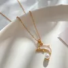 Hanger Kettingen Vergulde Parel Dolfijn Ketting Strand Zoetwaterparels Sieraden Cadeau Voor Vrouwen Meisjes