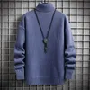 Herrenpullover Winter Herren Rollkragenpullover Kaschmirpullover Trend Plüsch verdickter Bodenpullover Feste Farbe Casual Mode männliche warme Pullover J231220