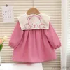 Robes de fille Bébé Filles Princesse Robe De Style Coréen Patchwork À Manches Longues Robe En Dentelle Bébé Robe De Mariée Infantile Vêtements Pour 6M-4T