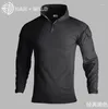 Camicie casual da uomo Camicia militare a maniche lunghe da uomo T-shirt tattica mimetica da uomo T-shirt da combattimento Multicam Uniforme militare Tatico Caccia