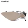 Aneikeh Sexig nit Crystal Women Pumps PVC Transparent High Heels Nightclub Prom Female Sandals Party Wedding Shoes 35 42 231220